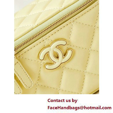 Chanel Lambskin, Resin  &  Gold-Tone Metal Clutch with Chain Bag AP3213 Yellow 2025